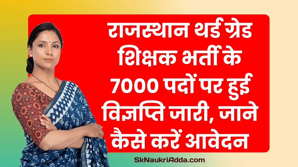 Rajasthan 3rd Grade Teacher Bharti 2025