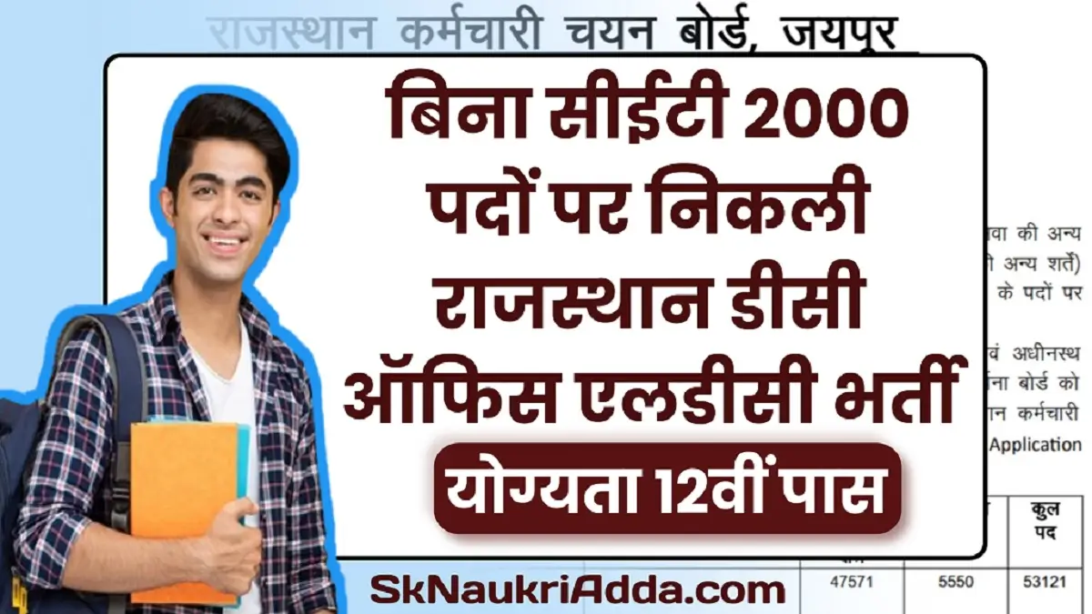 Rajasthan LDC New Vacancy 2025